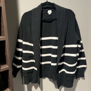 A New Day Black Ribbed Cardigan